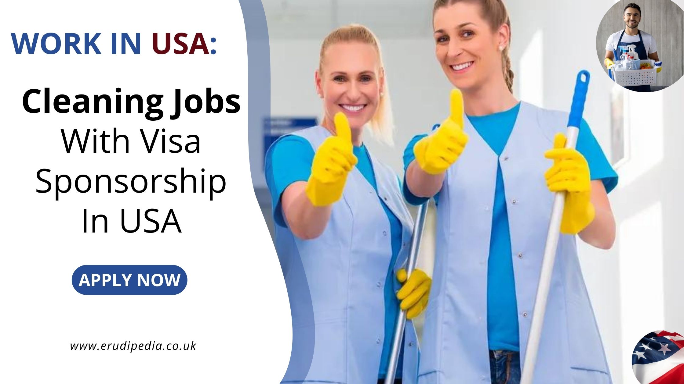 Work in USA: Cleaning Jobs With Visa Sponsorship In USA