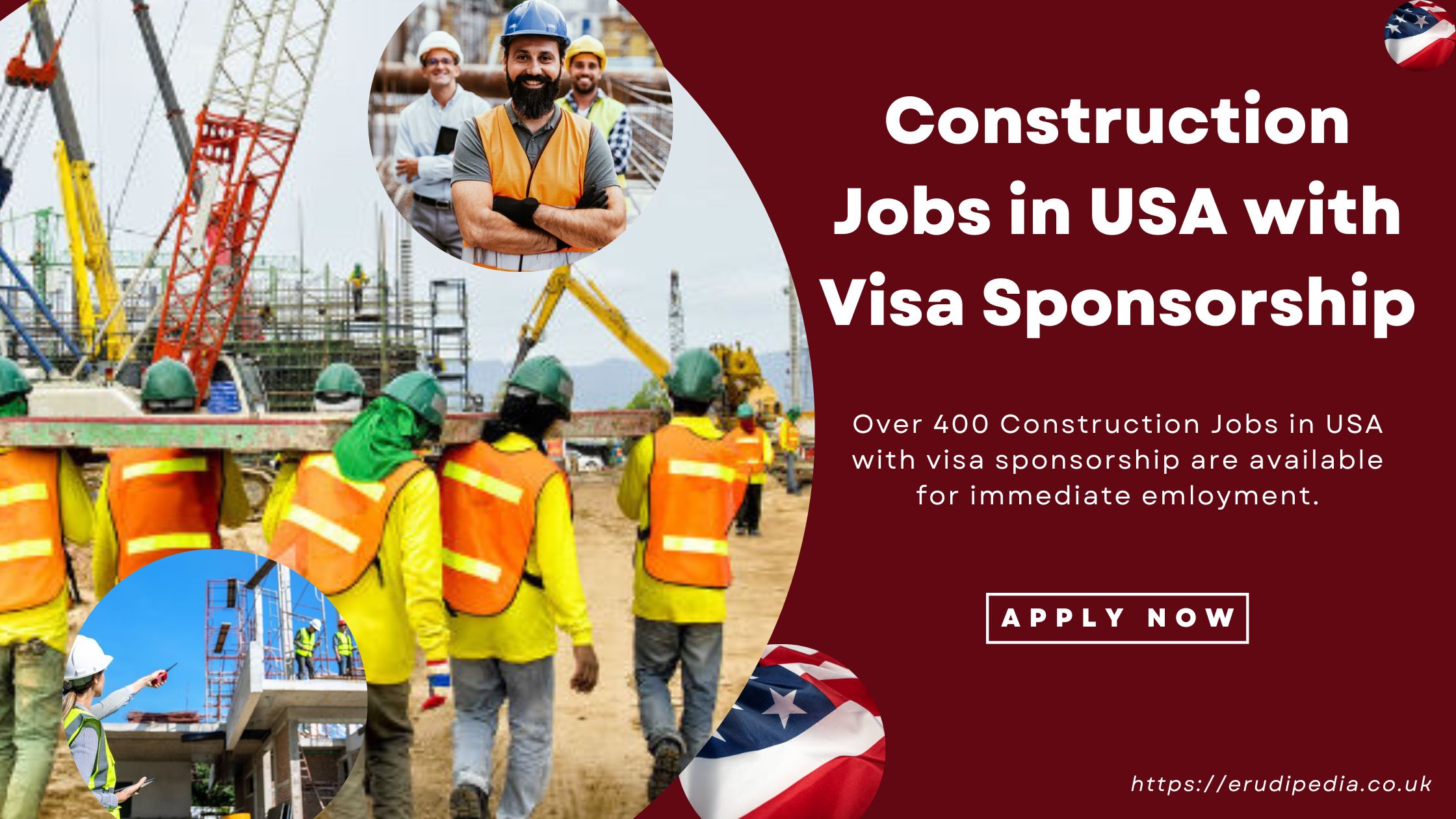 Construction Jobs in USA with Visa Sponsorship (400+ New Jobs) – Apply Now