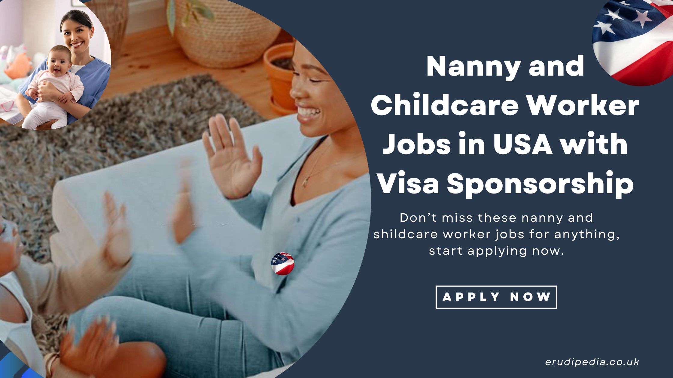 Nanny and Childcare Worker Jobs in USA with Visa Sponsorship – Apply Now